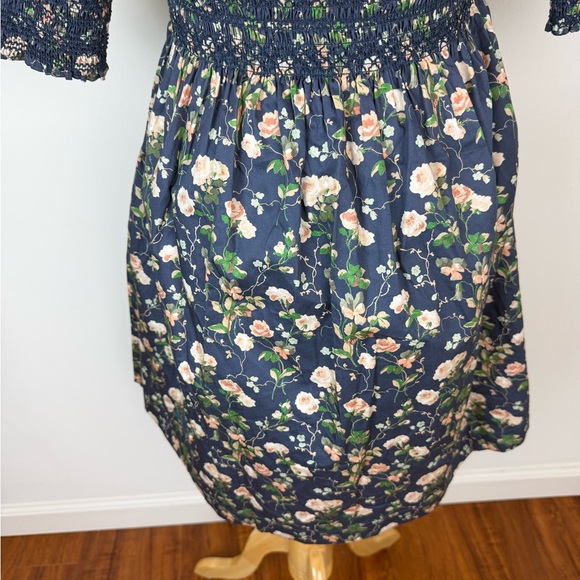 NWT Hill House Lila Nap Dress Bluebonnet Navy Floral Mini Floral Size S - Picture 7 of 10